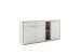 Sideboard >SANTERNO< 3 Türen, 1 Schub, Soft withe / Eiche Dekor - 168x85x44 (BxHxT)