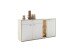 Sideboard >SANTERNO< 3 Türen, 1 Schub, Soft withe / Eiche Dekor - 168x85x44 (BxHxT)