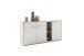 Sideboard >SANTERNO< 3 Türen, 1 Schub, Soft withe / Eiche Dekor - 168x85x44 (BxHxT)