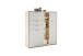 Highboard >SANTERNO< 2 Türen, 2 Schübe, Fächer, Soft withe / Eiche Dekor - 124x133x37 BxHxT