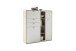 Highboard >SANTERNO< 2 Türen, 2 Schübe, Fächer, Soft withe / Eiche Dekor - 124x133x37 BxHxT