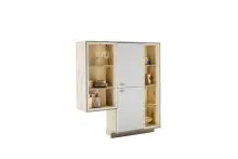 Highboard >SANTERNO< 2 Türen, in Soft withe /...