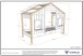 Hausbett >Hausbett< in Oak/Weiß, Holzwerkstoff - 210x170x97cm (BxHxT)