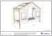 Hausbett >Hausbett< in Oak/Weiß, Holzwerkstoff - 210x170x97cm (BxHxT)