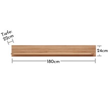 Wandboard >Nature One< FSC, in Kernbuche teilmassiv - 180x24x22cm (B/H/T)