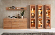 Wandboard >Nature One< FSC, in Kernbuche teilmassiv - 180x24x22cm (B/H/T)