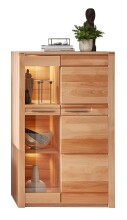 Wohnwand >Nature One< (3-teilig) Kernbuche teilmassiv - 320x170x45cm (BxHxT)