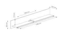 Wohnwand >Nature One< (3-teilig) Kernbuche teilmassiv - 320x170x45cm (BxHxT)