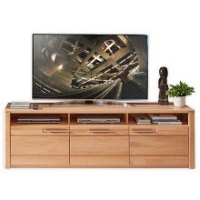 Wohnwand >Nature One< (2-teilig) Kernbuche teilmassiv - 190x170x45cm (BxHxT)