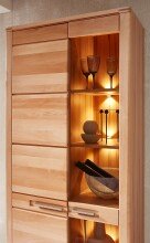 Wohnwand >Nature One< (3-teilig) Kernbuche teilmassiv - 260x170x45cm (BxHxT)