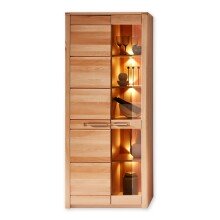 Wohnwand >Nature One< (4-teilig) Kernbuche teilmassiv - 350x203x45cm (BxHxT)