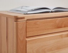 Wohnwand >Nature One< (3-teilig) Kernbuche teilmassiv - 320x203x45cm (BxHxT)