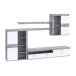 Wohnwand >ZUMBA< in Betonoptik Lichtgrau / Weiss - 300x200,9x41cm (BxHxT)