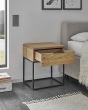 Nachtkommode >Seppo< in Nadelholz massiv, Massivholz - 45x52x40cm (BxHxT)