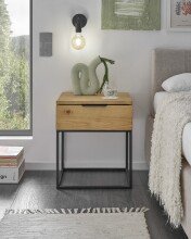 Nachtkommode >Seppo< in Nadelholz massiv, Massivholz - 45x52x40cm (BxHxT)