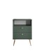 Nachtkommode >Laila< in Tannengrün, Melamin - 50x70x34cm (BxHxT)