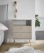 Nachtkommode >Laila< in Beige, Melamin - 50x70x34cm (BxHxT)