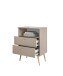 Nachtkommode >Laila< in Beige, Melamin - 50x70x34cm (BxHxT)