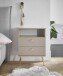 Nachtkommode >Laila< in Beige, Melamin - 50x70x34cm (BxHxT)