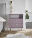 Nachtkommode >Laila< in Pflaume, Melamin - 50x70x34cm (BxHxT)