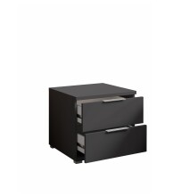 Nachtkommode >Smilla< in Graphit, Melamin - 46x43x42cm (BxHxT)