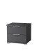 Nachtkommode >Smilla< in Graphit, Melamin - 46x43x42cm (BxHxT)