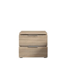 Nachtkommode >Smilla< in Eiche Sonoma, Melamin - 46x43x42cm (BxHxT)