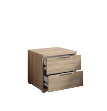 Nachtkommode >Smilla< in Eiche Sonoma, Melamin - 46x43x42cm (BxHxT)