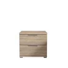 Nachtkommode >Smilla< in Eiche Sonoma, Melamin - 46x43x42cm (BxHxT)