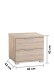 Nachtkommode >Smilla< in Eiche Sonoma, Melamin - 46x43x42cm (BxHxT)
