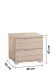 Nachtkommode >Smilla< in Eiche Sonoma, Melamin - 46x43x42cm (BxHxT)