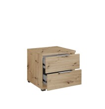 Nachtkommode >Smilla< in Artisan Eiche, Melamin - 46x43x42cm (BxHxT)