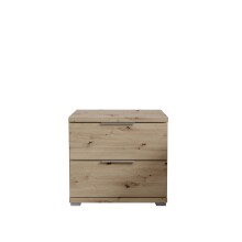 Nachtkommode >Smilla< in Artisan Eiche, Melamin - 46x43x42cm (BxHxT)