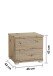 Nachtkommode >Smilla< in Artisan Eiche, Melamin - 46x43x42cm (BxHxT)