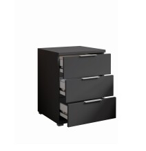 Nachtkommode >Smilla< in Graphit, Melamin - 46x61x42cm (BxHxT)