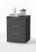 Nachtkommode >Smilla< in Graphit, Melamin - 46x61x42cm (BxHxT)