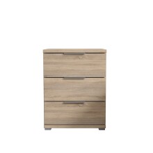 Nachtkommode >Smilla< in Eiche Sonoma, Melamin - 46x61x42cm (BxHxT)