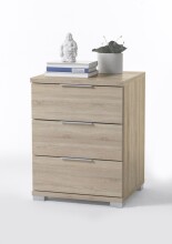 Nachtkommode >Smilla< in Eiche Sonoma, Melamin - 46x61x42cm (BxHxT)