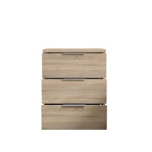 Nachtkommode >Smilla< in Eiche Sonoma, Melamin - 46x61x42cm (BxHxT)