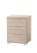 Nachtkommode >Smilla< in Eiche Sonoma, Melamin - 46x61x42cm (BxHxT)