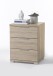 Nachtkommode >Smilla< in Eiche Sonoma, Melamin - 46x61x42cm (BxHxT)