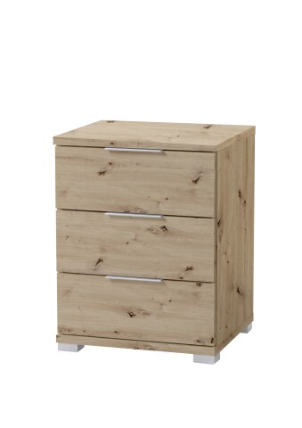 Nachtkommode >Smilla< in Artisan Eiche, Melamin - 46x61x42cm (BxHxT)