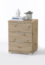 Nachtkommode >Smilla< in Artisan Eiche, Melamin - 46x61x42cm (BxHxT)