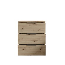 Nachtkommode >Smilla< in Artisan Eiche, Melamin - 46x61x42cm (BxHxT)