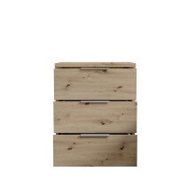 Nachtkommode >Smilla< in Artisan Eiche, Melamin - 46x61x42cm (BxHxT)