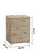 Nachtkommode >Smilla< in Artisan Eiche, Melamin - 46x61x42cm (BxHxT)