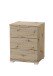 Nachtkommode >Smilla< in Artisan Eiche, Melamin - 46x61x42cm (BxHxT)