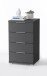 Nachtkommode >Smilla< in Graphit, Melamin - 46x79x42cm (BxHxT)