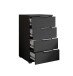 Nachtkommode >Smilla< in Graphit, Melamin - 46x79x42cm (BxHxT)