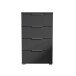 Nachtkommode >Smilla< in Graphit, Melamin - 46x79x42cm (BxHxT)
